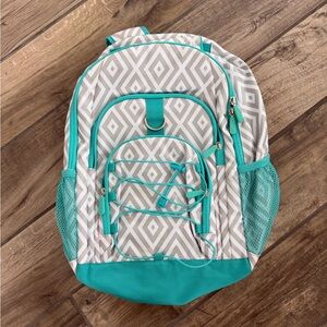 Pottery Barn Teen Turquoise and Grey Backpack NWOT